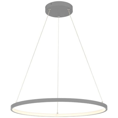 ACCESS LIGHTING Anello, Dual Voltage LED Pendant, Gray Finish, Acrylic Lens 52068LEDD-GRY/ACR